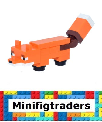 21583 Minecraft Fox, Molded White Face (2 Plate 1 x 1 in Body) - Brick Built (minefox05)