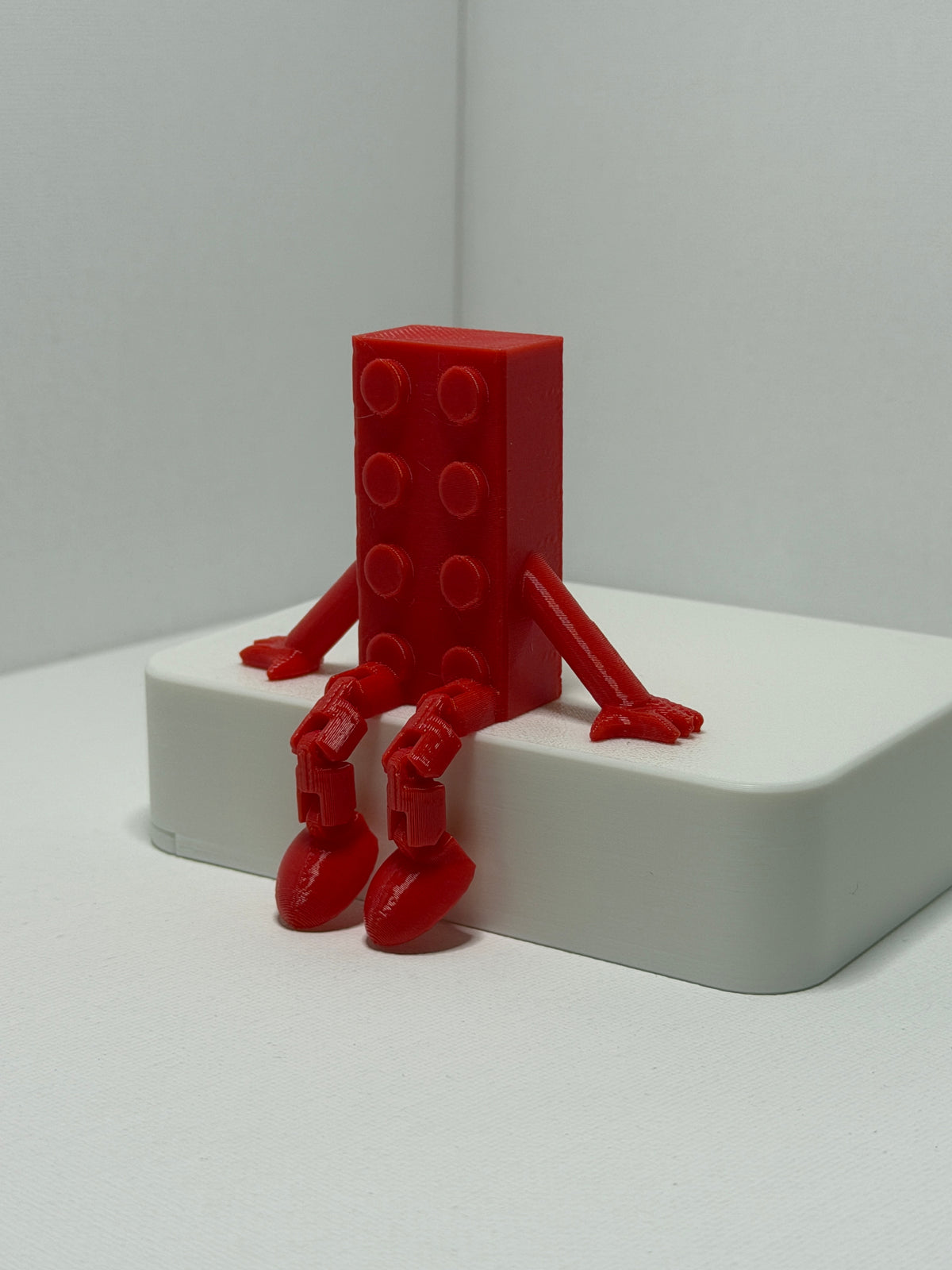 Brick Buddy – Red-Articulated 3D Printed Character