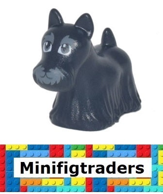 41704 Dog, Terrier Scottish (Scottie) with Dark Bluish Gray Eyes, Eyebrows, and Muzzle Pattern (83188pb01)