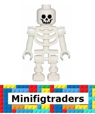 Lot of 20 top NEW Skeleton Minifigures - gen047 - Classic Skull, vertical grip