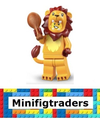 71051 Lion Costume Fan, Series 28 (Complete Set with Stand and Accessories) col28-11