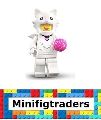 71051 Fluffy Cat Costume Fan, Series 28 (Complete Set with Stand and Accessories) col28-2