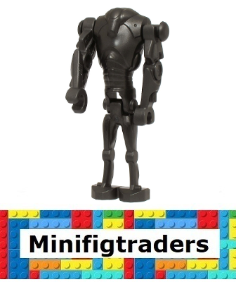 75431 Super Battle Droid - Pearl Dark Gray, Narrow Head, Chest Light Indent (sw1321)