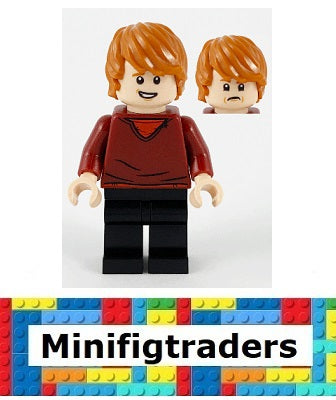 75980 Ron Weasley, Dark Red Sweater, Black Legs (hp214)